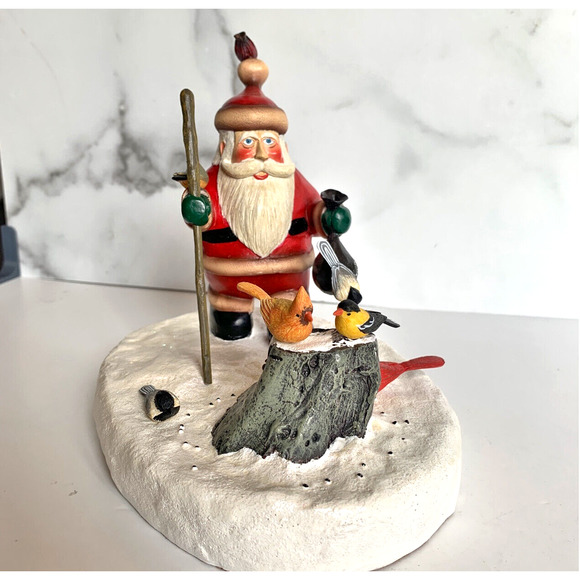 Loon Lake Decoy Co Santa Feeding Birds Sculpture Figurine Sam Nottleman Ltd - Picture 14 of 14